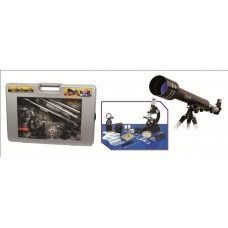 Телескоп и микроскоп в подарочном кейсе 2088
