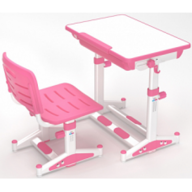 Комплект Парта и стул  Розовый Lk-11
