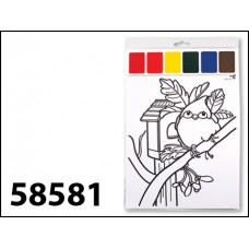 Набор для раскрашивания акварелью Птичка 58581