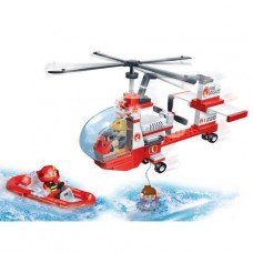 Игровой конструктор с аксессуарами - Пожарный вертолёт 8305