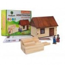 Конструктор деревянный для склеивания Дом №1 Маленький домик