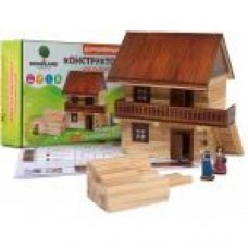 Конструктор деревянный для склеивания Дом №2 Домик с балконом